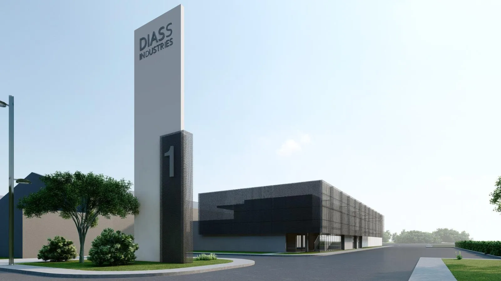 Signalétique DIASS Industries sur le site industriel